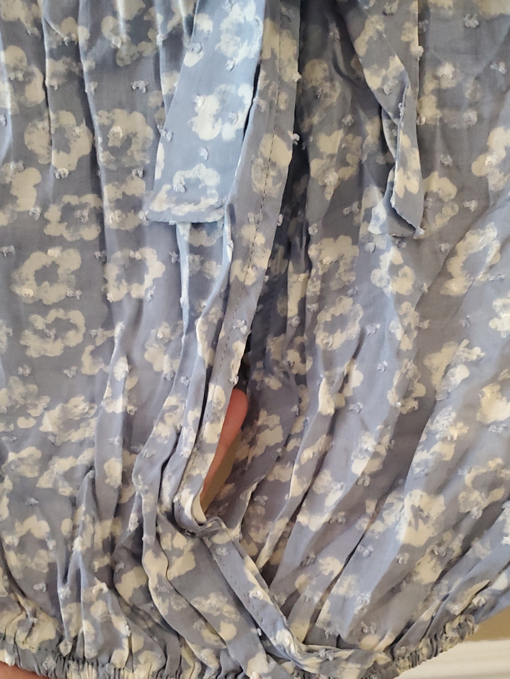 Altar’d State Blue Floral Wrap Blouse Top Size S NWT'S - Picture 7 of 10